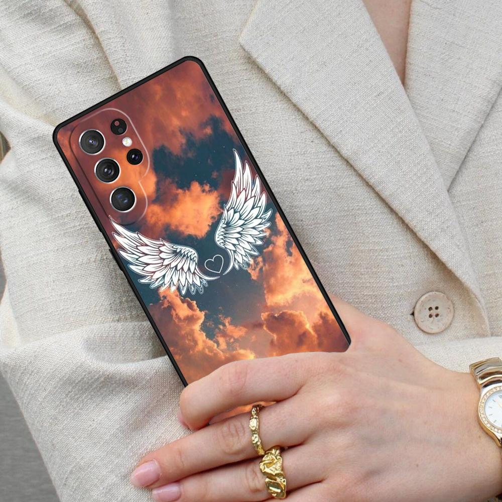 Изысканный чехол для телефона с крыльями для Samsung Galaxy S26 Ultra S25 S24 S23 S22 S21 S20 Note10