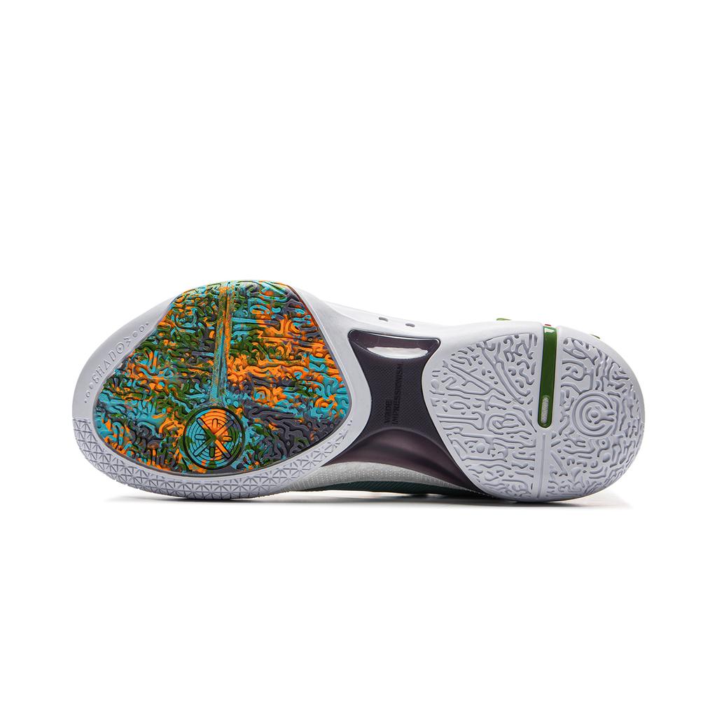 Li Ning Wade удобные универсальные нескользящие износостойкие низкие баскетбольные кроссовки мужские кроссовки сине-зеленые ABPV021-5