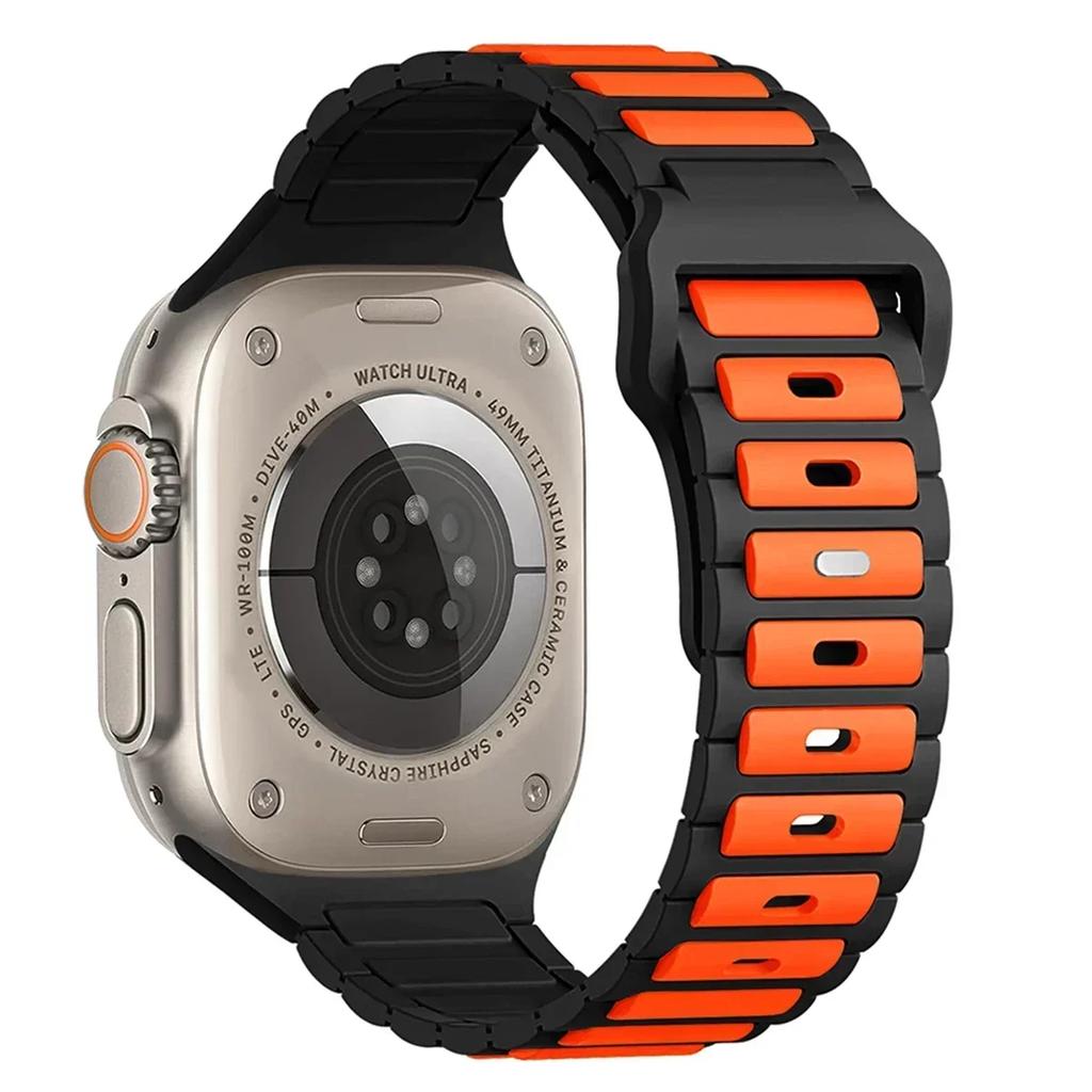 Силиконовый ремешок для Apple Watch 10, 46 мм, 45 мм, 44 мм, 49 мм, 42 мм, 40 мм, 38 мм, браслет для iWatch Series 9, 8, 7, 6, 5, SE Ultra, 2 ремешка.