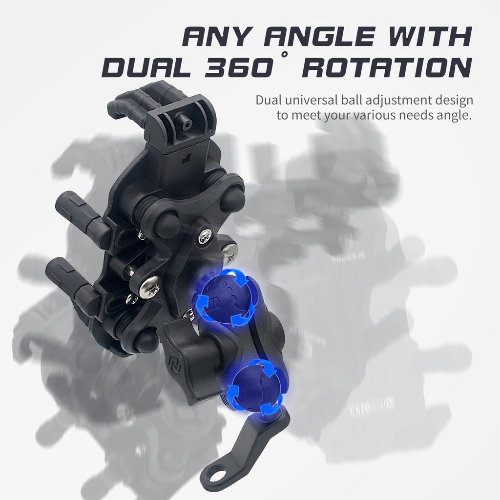 Motorcycle Phone Mount, Upgrade Anti-theft Ultra-Stable Bike Phone Holder,Phone Clamp for Motorcycle, Rearview Mirror Phone Mount for IPhone, Samsung