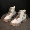 Короткие сапоги Женские осенние модные тенденции Новые повседневные короткие сапоги на толстой подошве со шнуровкой 2024 года Удобные и универсальные