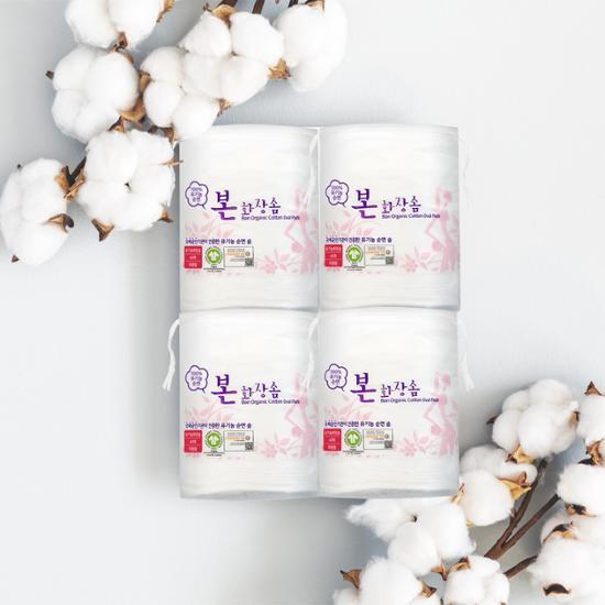 [Exclusive Project] Organic Cotton Pad Oval (40p X 4 Pieces), Korean Cosmetics