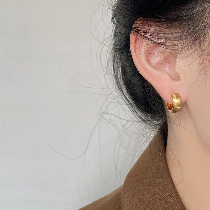 Матовые металлические C-образные клипсы на хрящ без прокола для женщин, девушек, простые, с темпераментом, модные ювелирные изделия, подарки