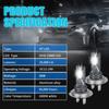 2pcs H7 Led Headlight Bulb Kit High Low Beam 160w 20000lm Super Bright 6000k White Car Headlamp