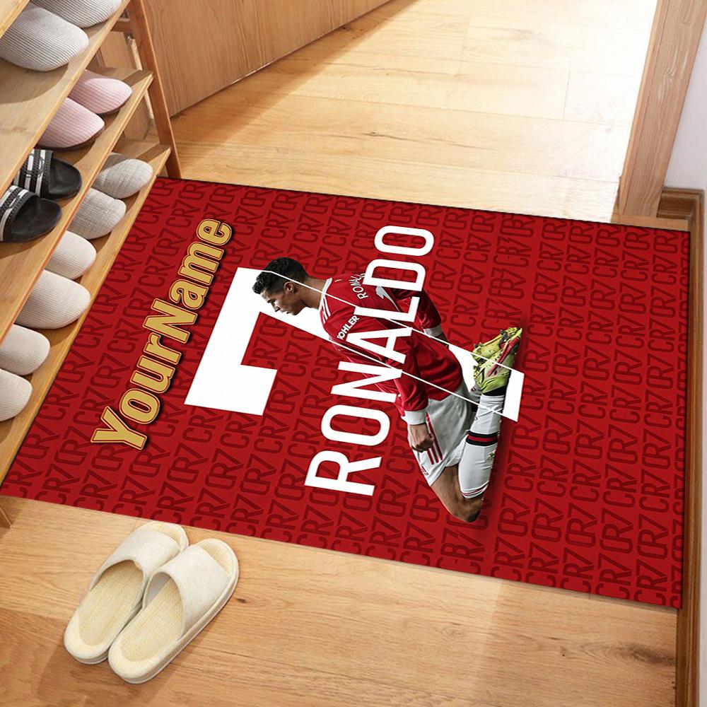 Cristiano Ronaldo 22 Customize Your Name Area Rug Design for Kitchen Hallway Decorate room Playrooms Antislip Carpet Decorate Offices