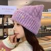 Warm Cat Ears Pullover Hat Japanese  Style Women Beanie Hat Woolen Knitted Hat  Autumn Winter