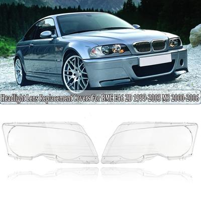 Левая Правая Передняя Фара Автомобиля Крышка Линзы Для BMW E46 2-дверный 1999-2003 M3 2-дверный 2001-2006 Прозрачная Крышка Фары