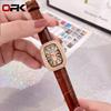 OPK Brand Belt Full Diamond Roman Scale Simple Ladies Quartz Watch 8616