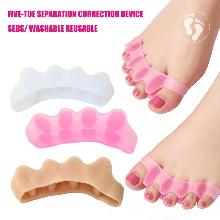 Breathable Silicone Toe Straighteners 5-hole Toe Separators For Women And Men With Soft Texture And Ergonomic