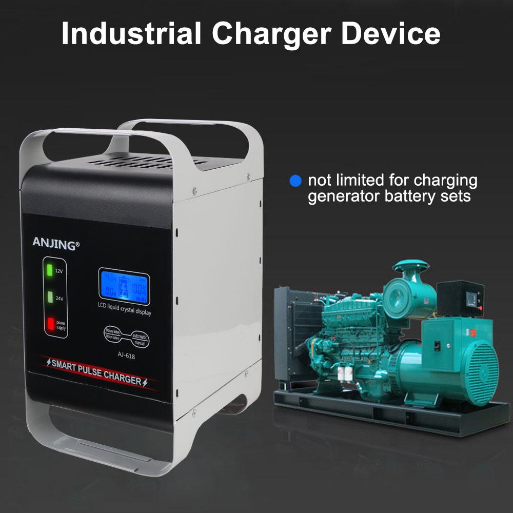 Ремонт импульсов высокой мощности для литий-свинцово-кислотных аккумуляторов, интеллектуальное зарядное устройство для автомобильных аккумуляторов с входом 110 В-250 В, мощностью 600 Вт и вилкой ЕС 12 В/24 В