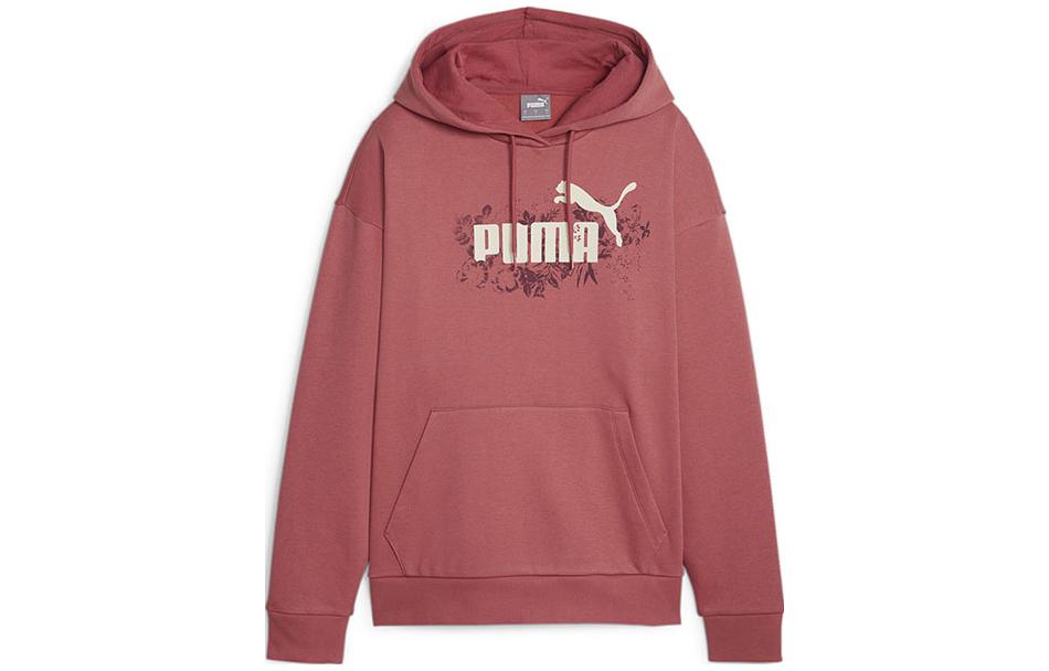 PUMA Sweatshirts Women's Red Brown Hooded Moderate Regular 681520-21