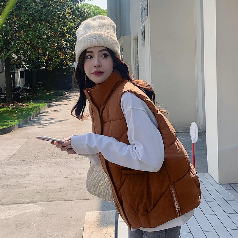 Korean version of fashionable versatile loose vest women's new vest women's short stand-up collar fashionable foreign vest jacket