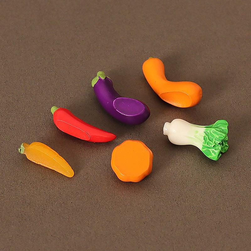1/12 Dollhouse Simulation Vegetable Basket Set Dollhouse Vegetables Decoration Dolls House Miniature Kitchen Play Toys