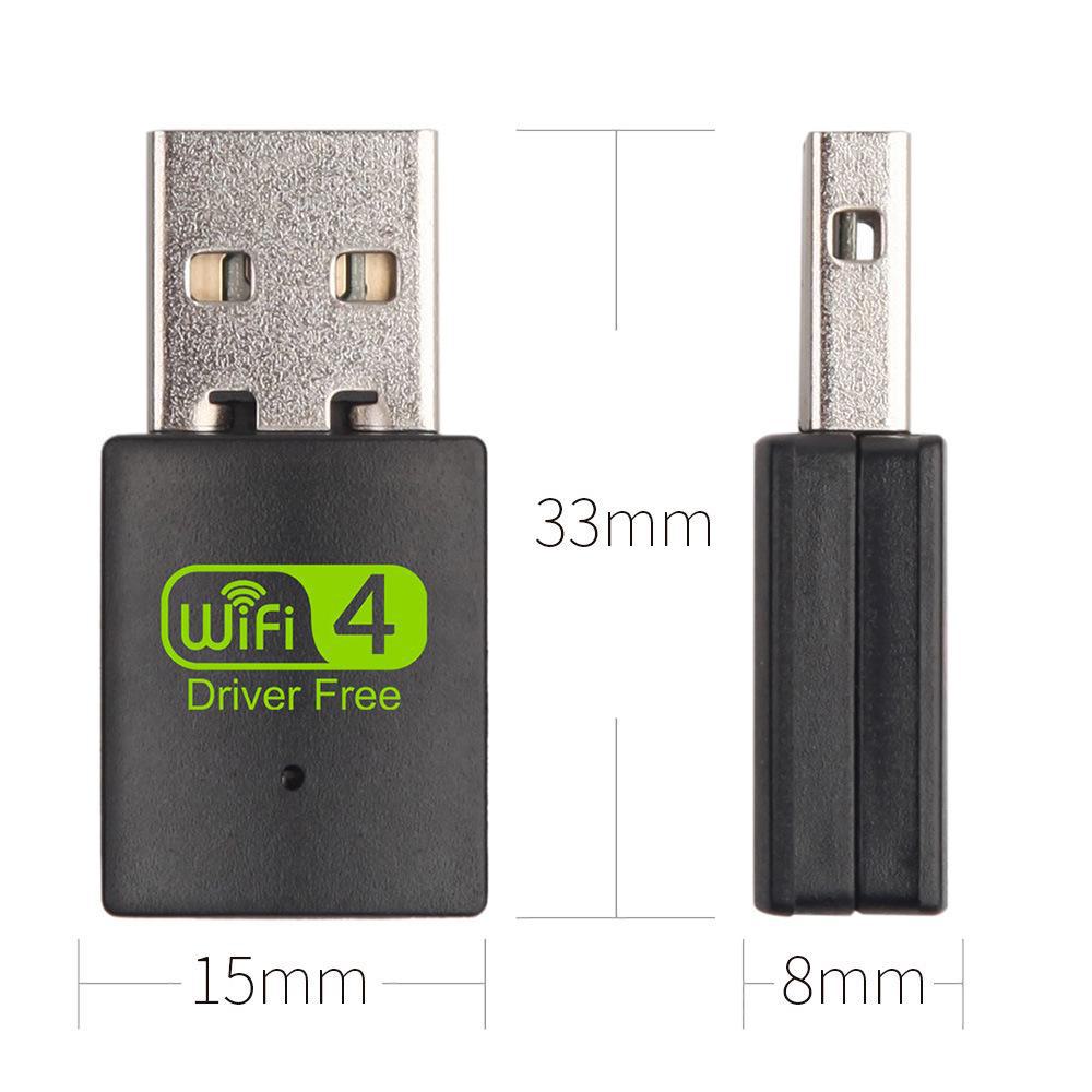 Беспроводная USB-сетевая карта без драйверов с WiFi-приемником/передатчиком 300 Мбит/с и внешней антенной