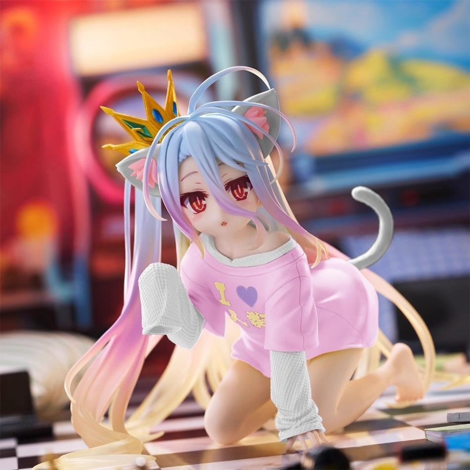 В наличии Аниме NGNL No Game No Life Белая " Широ ПВХ Модель Фигурки Действия Коллекция Моделей Украшение Игрушка Праздничный Подарок