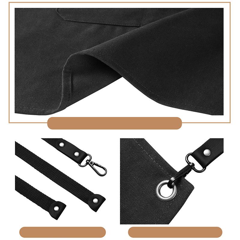 Модный утолщенный холщовый фартук для ресторана, чайного магазина с молоком, кофейни, парикмахерского рабочего платья, фартука