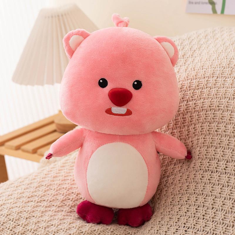 Plush Animal Loopy Soft Short Fur Pp Cotton Filling For Children Dolls Gift