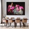 Funny Alter Art Poster Carpe Diem Pink Neon Art Canvas Print Abstract Victorian Art Classical Portrait Canvas Painting Decor