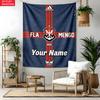 CR Flamengo Custom Name Tapestry Personalized Wall Art Hanging Bohemian Home Decor for Bedroom Dorm Living Room