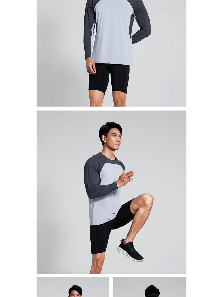 Мужская спортивная рубашка с длинным рукавом быстросохнущая для осени/зимы - Идеально подходит для баскетбола, бега и активного отдыха