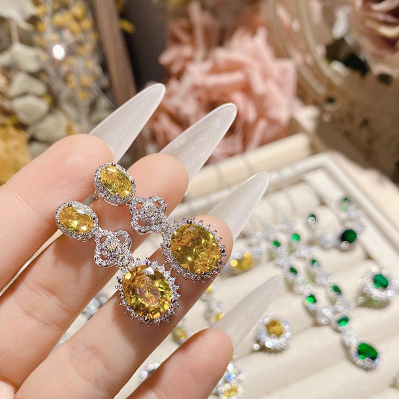 Камелия Французский Яркий Имитация Рубина Свадебный Набор, 18К Полное Бриллиантовое Покрытие Элегантные и Благородные Серьги Открытое Кольцо