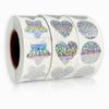 Valentine's Day Holographic Laser Self-Adhesive Sealing Stickers - 500/Roll