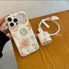 Чехол-зарядка для iPhone 11/12/13/14/15/16/17 PROMAX с полноэкранной защитой и рисунком в виде банта и сердца