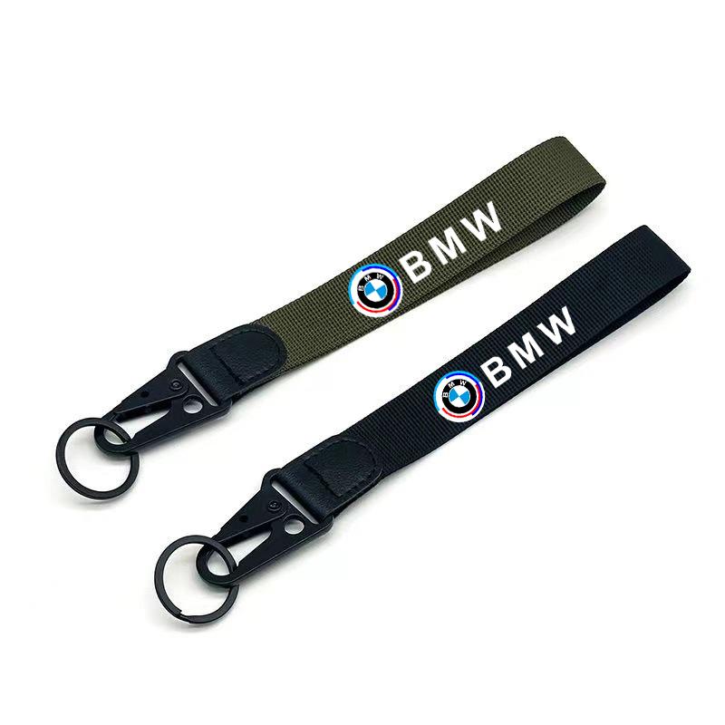 ZBIF1 Car Styling Nylon Keychain Embroidery Anti-loss Keyring For BMW F30 F10 E90 F20 E46 E60 E92 E91 E28 X3 X1 X2 E70 E39 E36 E87 X7