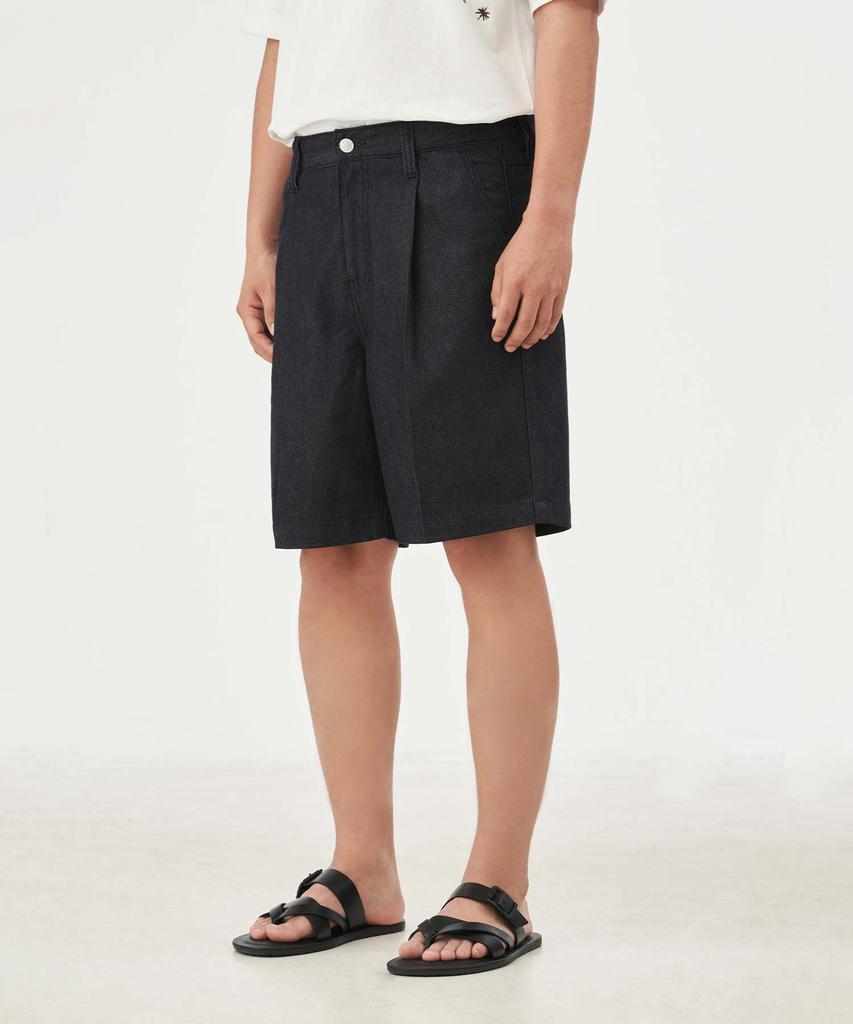 PLAC [Mergo X Plack] K02 Bermuda Non-Fade Shorts Indigo
