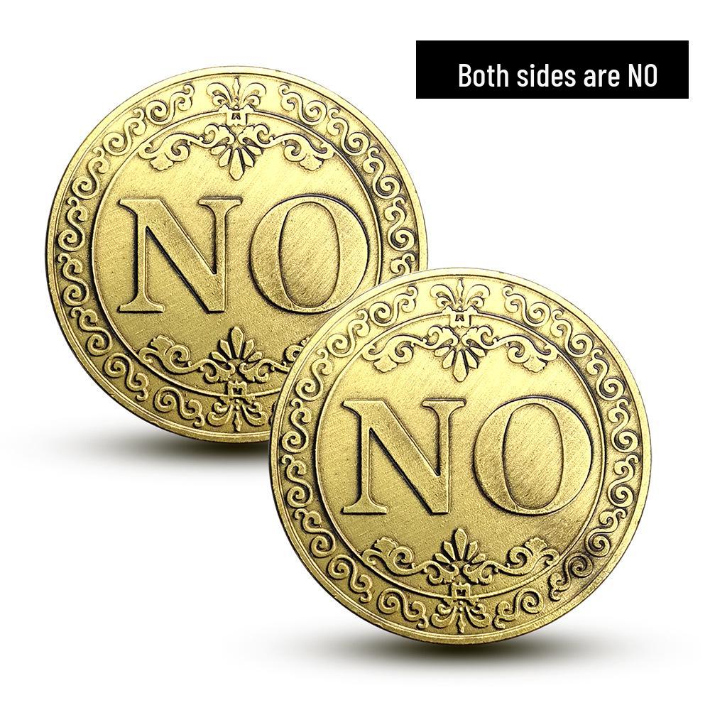 Gold-Plated YES/NO Decision & Wishing Bronze Retro Commemorative Coin - Magic Entertainment Gift