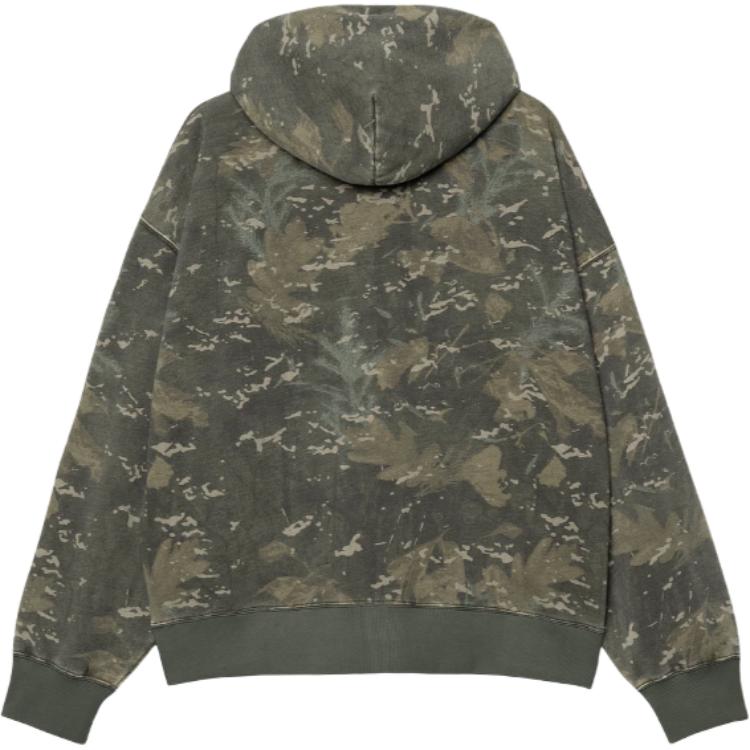 Carhartt WIP Толстовка с капюшоном Benton с принтом по всей поверхности, свободный крой, на молнии, с длинным рукавом, мужская куртка I035437-38T-GD