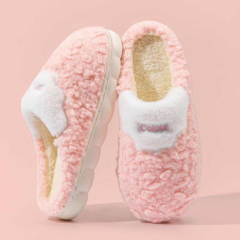 Новые осенне-зимние хлопковые тапочки женские домашние бытовые парные для дома и улицы теплые толстоподошвенные пушистые тапочки мужские