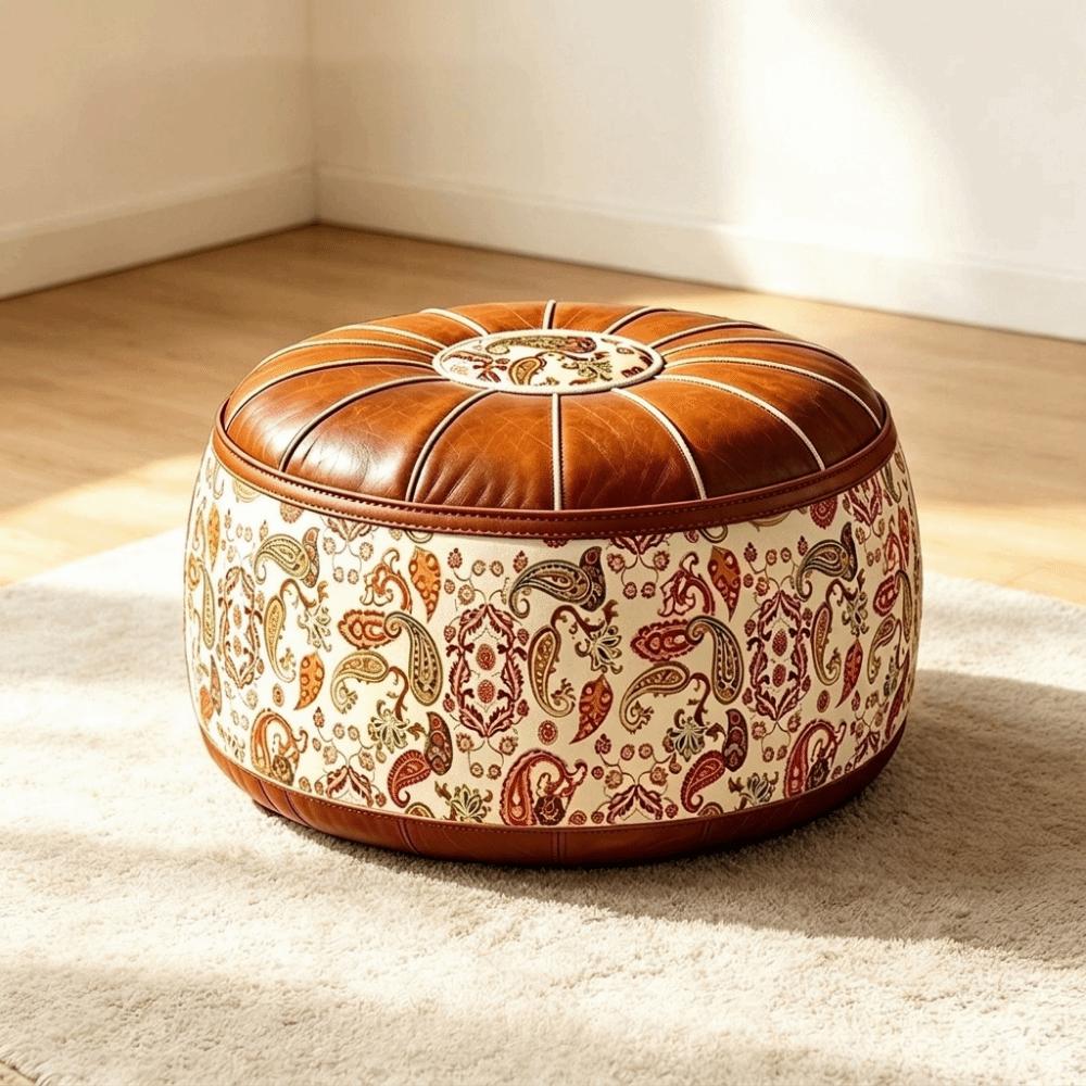 Unstuffed Sofa Stool Cover PU Leather Clothes Storage Bag Large Opening Storage Leg Bench Bedroom