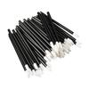 ALLVD Disposable Lip 100 Portable and Hollow Stick Design for Lip and Professional Makeup Brushes, Pieces, Convenient, Gloss, Lipstick, (Black)