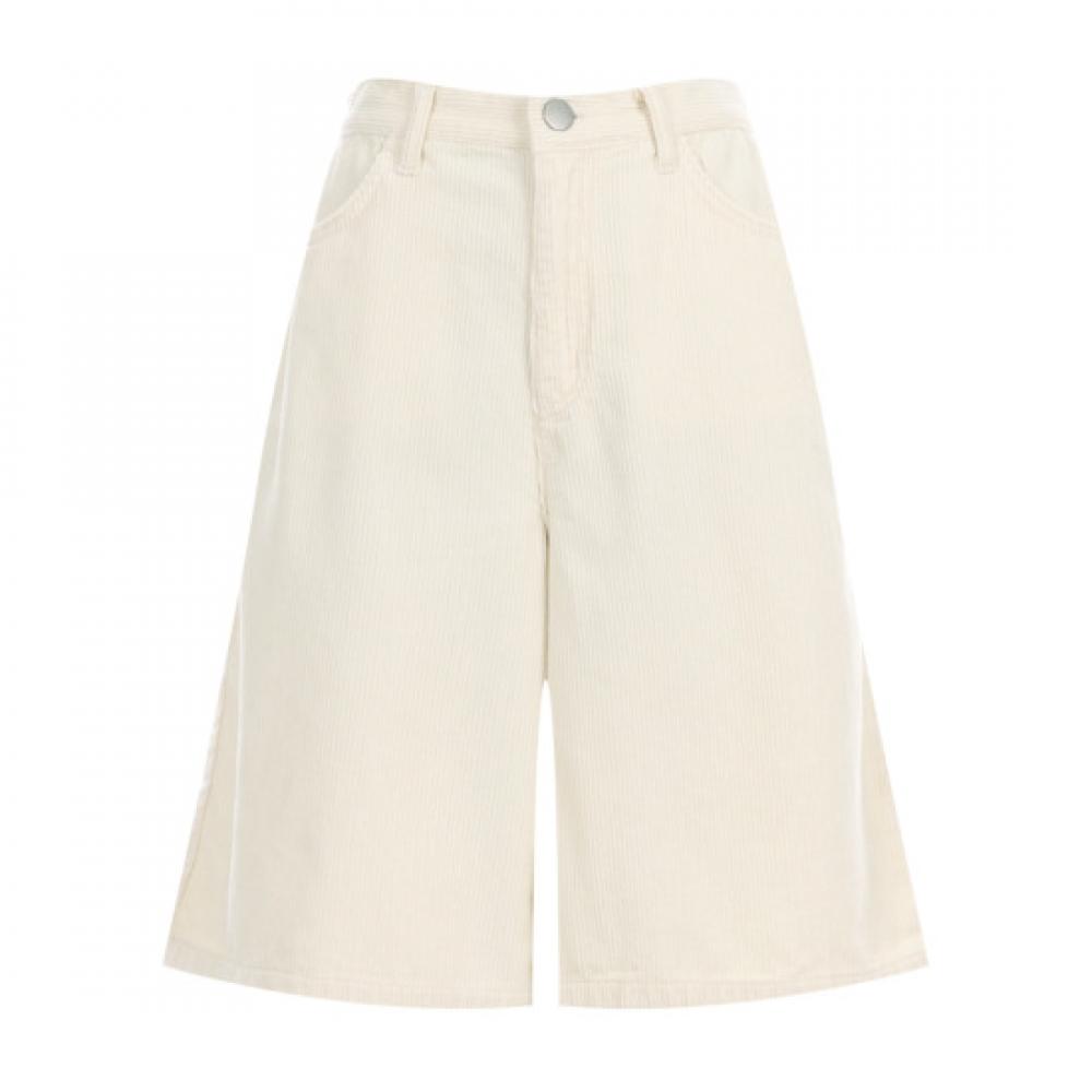 Shop Women Corduroy Bermuda Pants Ivory Att Wpt 20089