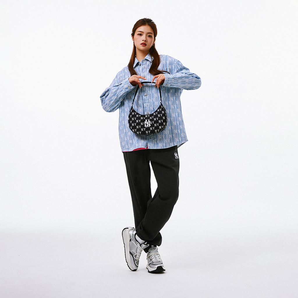 New MLB Chunky Runner Wear Resistant Low Top Chunky Sneakers Unisex Silver 3ARNCRL4N-50SIS