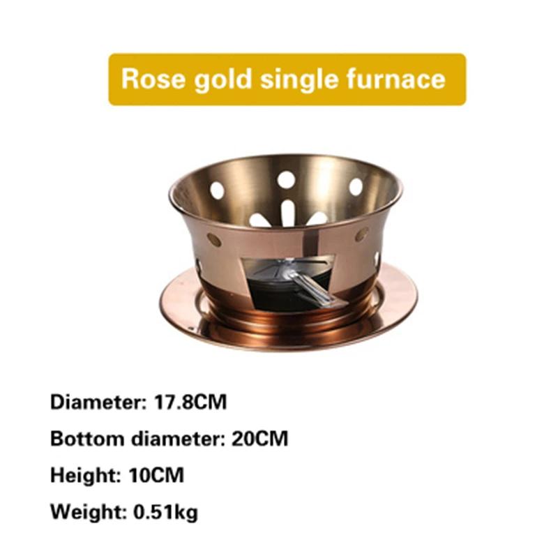 Чистая медь сухой горшок Приготовление горячих горшков Утолщенный креативный высококлассный горшок Золотая спиртовая горелка кастрюля паэлья кастрюля для приготовления кастрюли и сковороды