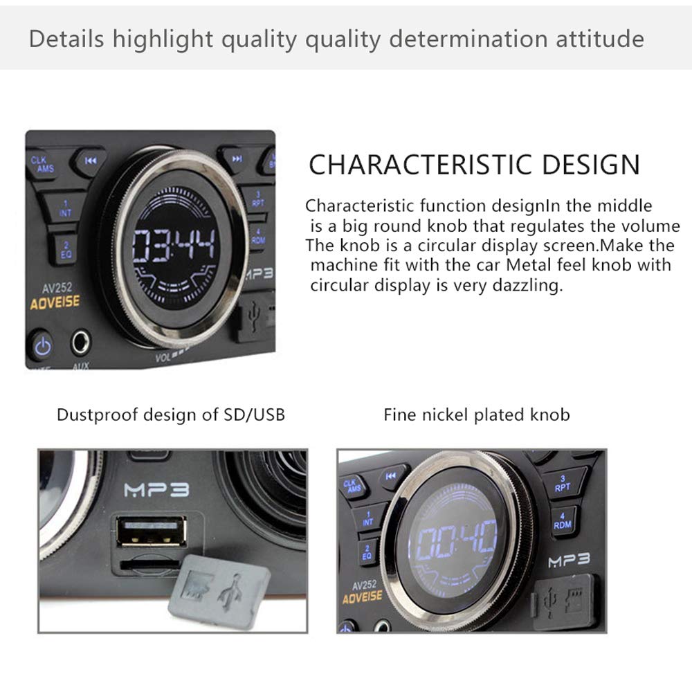 Boomboost AV252 12 В автомобильный MP3-радиоприемник со звуком SD-карты автомобильная аудиотруба поставляется со встроенным динамиком Bluetooth Host