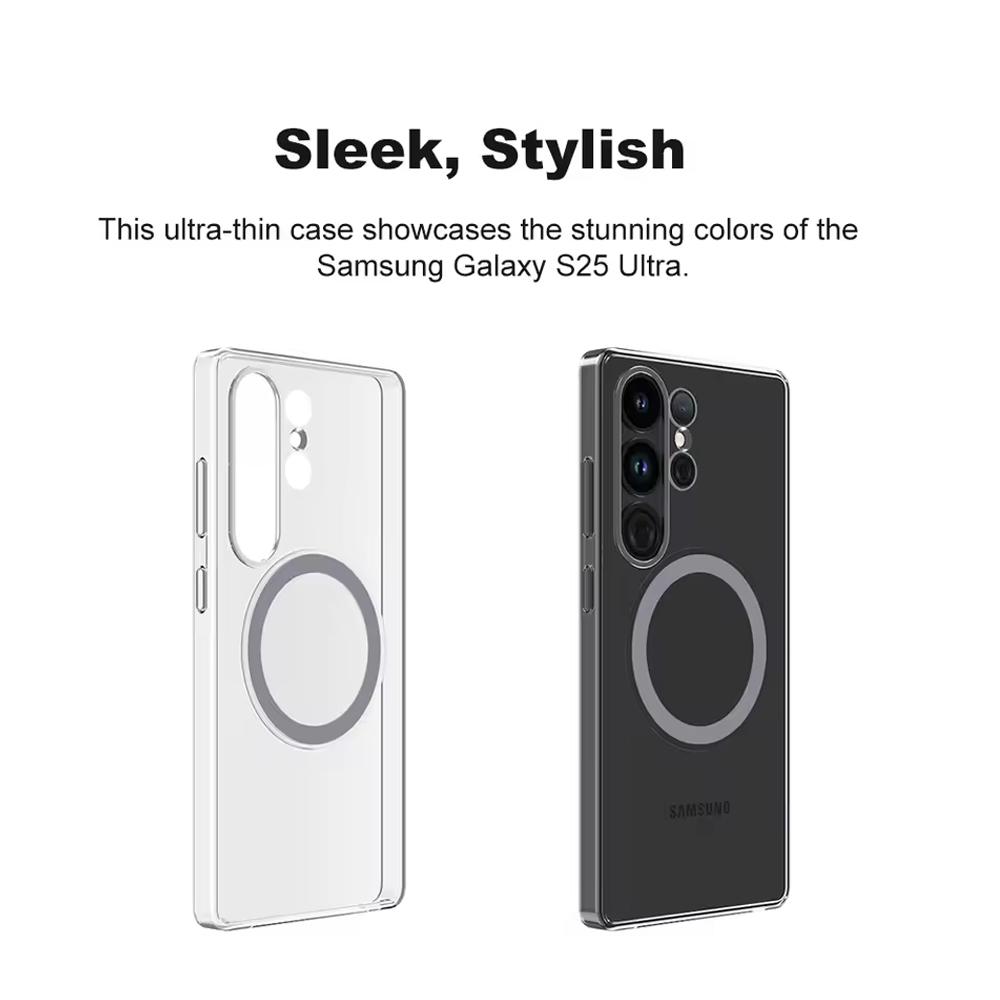 Оригинальный Samsung Galaxy S25 Ultra S25+ S25 Plus S25 прозрачный магнитный чехол с магнитом совместимый защитный чехол для зарядного устройства Qi2