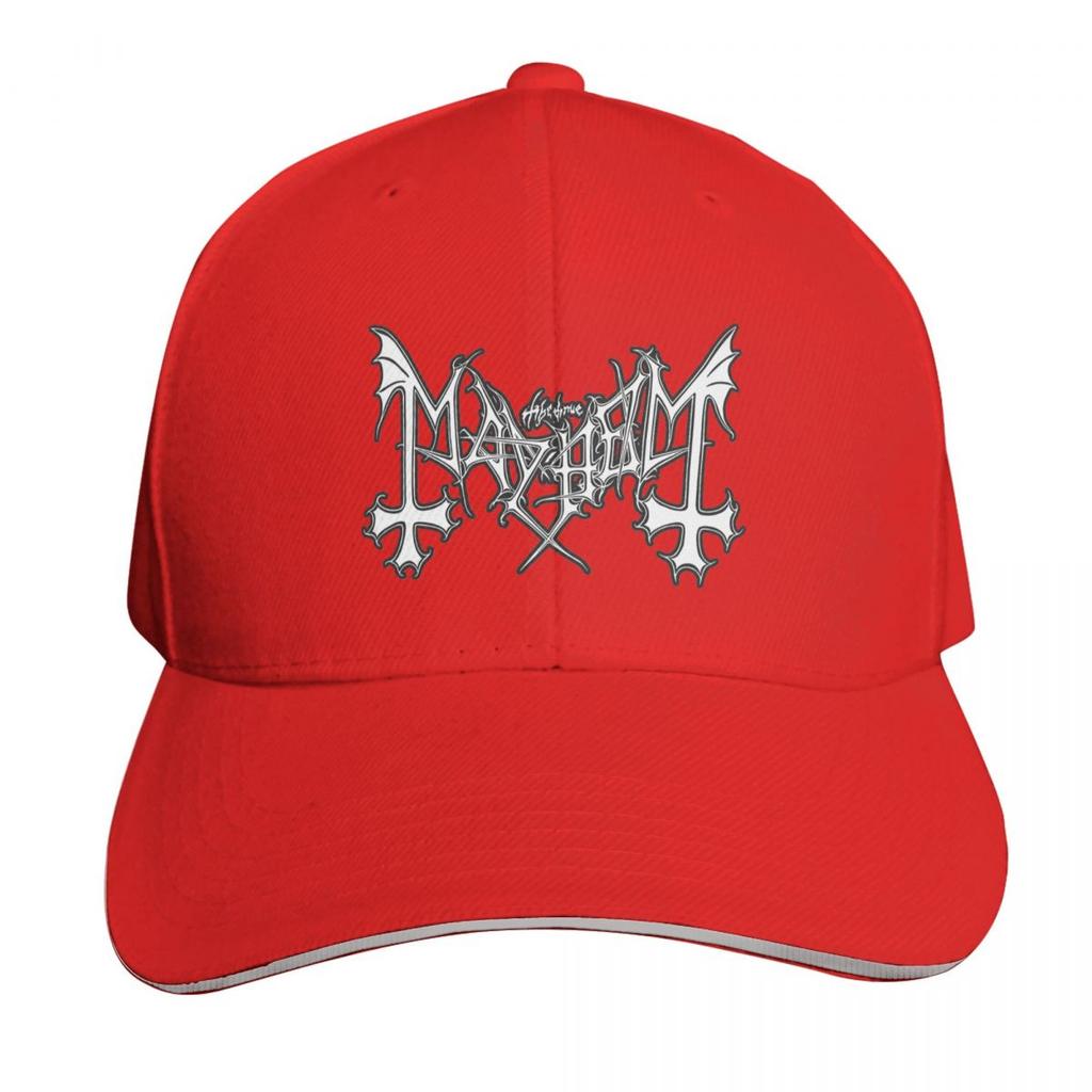 Кепки для блэк-метал группы Mayhem Модные повседневные бейсболки Регулируемая кепка Хип-Хоп Летние Унисекс Бейсболки