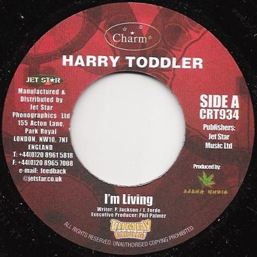 7-дюймовая пластинка HARRY TODDLER - I'm Living CRT934 Charm UK Регги, Ска и Даб Б/У