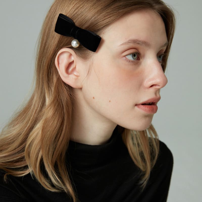 SOCKS APPEAL бархатная лента жемчужная заколка для волос черная