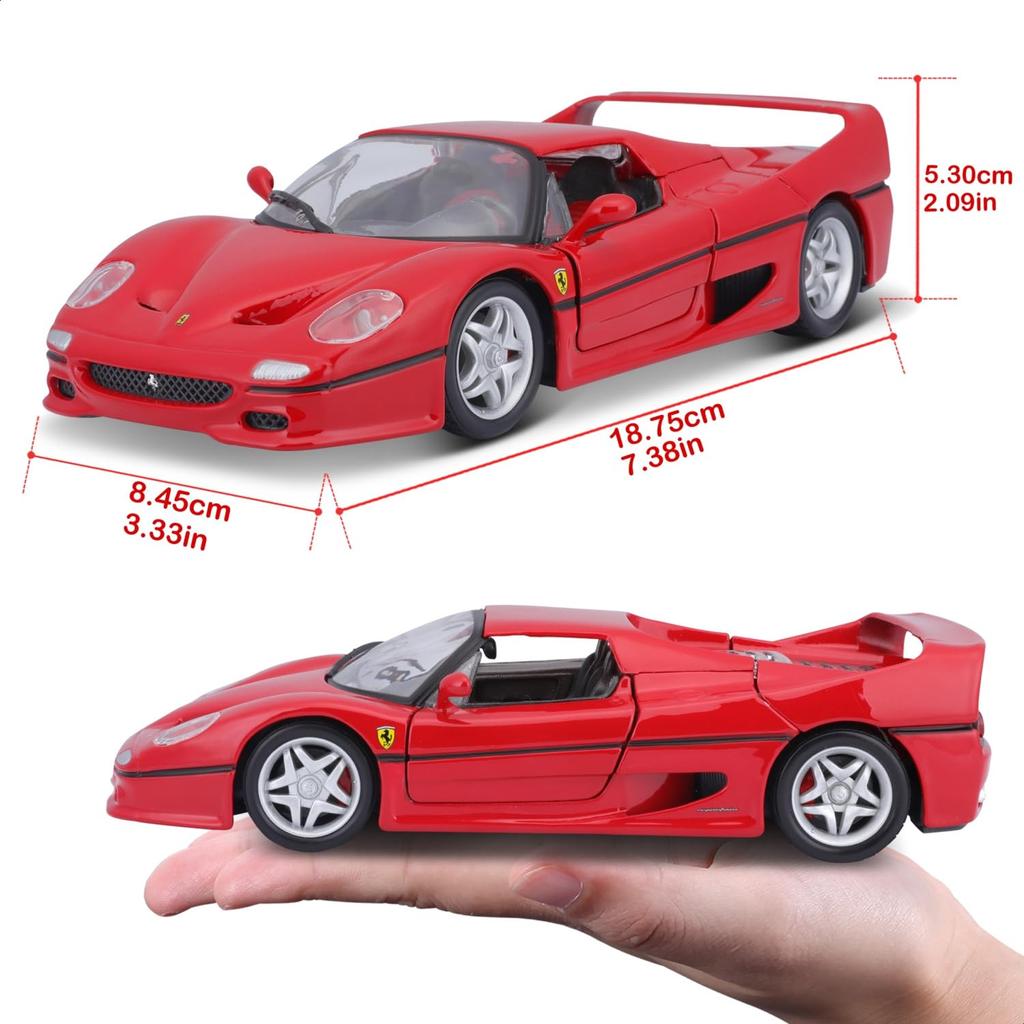 Bburago Scale Ferrari F50 Red Diecast Model Finished 1/24 / Car, Product, 18-26010