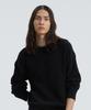 KNITTED Soft Cotton Drop Shoulder Waffle Knit Black