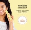 The Mattifying Sunscreen is Vegan, Dermatologically Tested, Cruelty Free, Sulphate Free, Paraben Free, and has a pH of 6-6.5. The