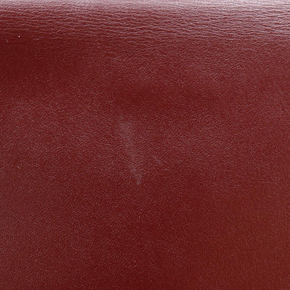 Cartier Must Line Клатч Бордовая Телячья Кожа Женский Б/У