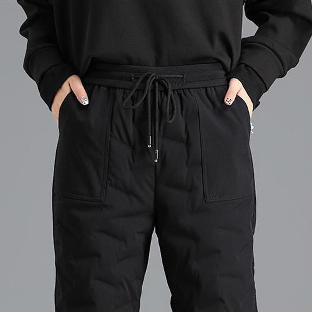 Женские хлопковые брюки с высокой талией и карманами, спортивные брюки для бега