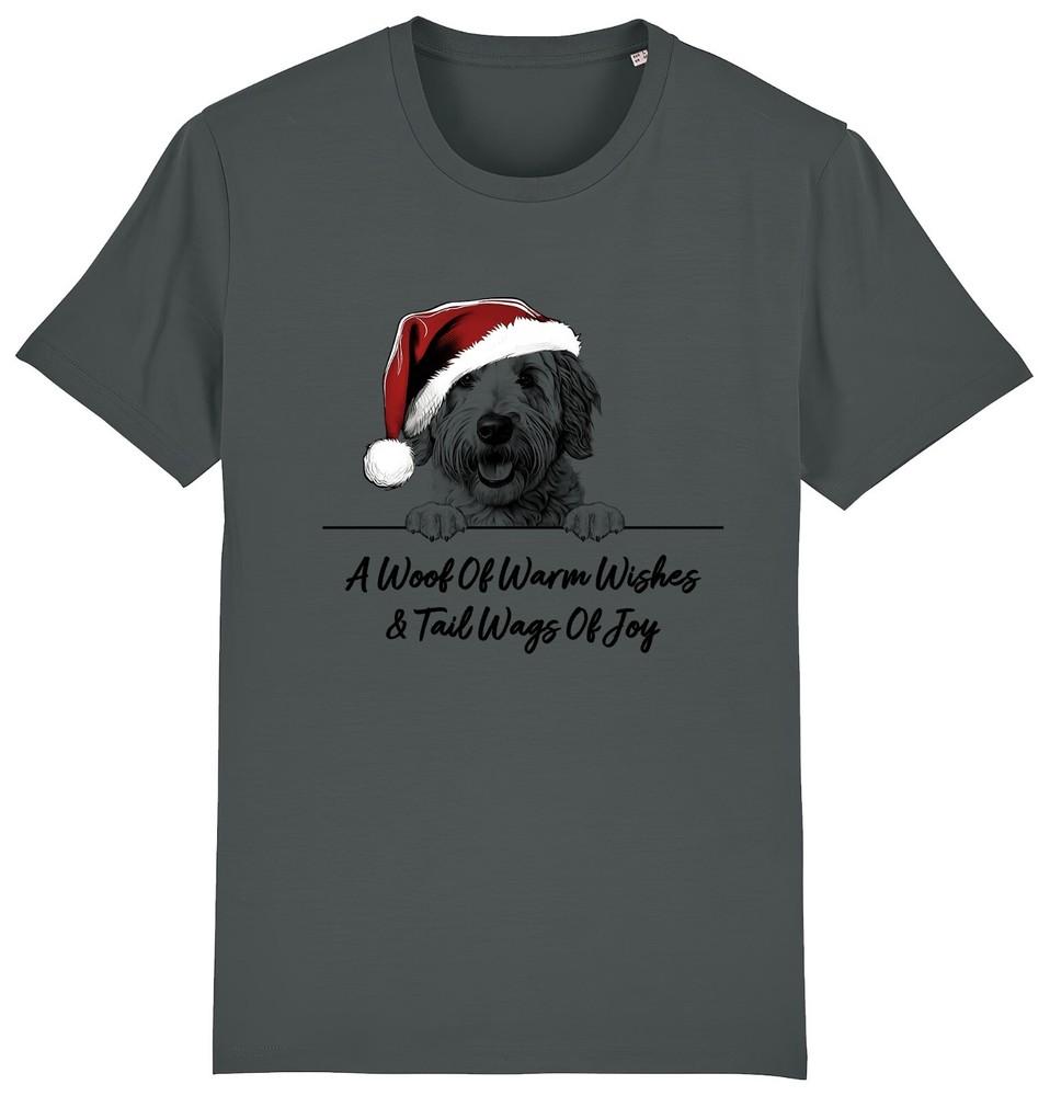 GOLDENDOODLE Christmas Dog T-Shirt Adults Kids Woof Wishes Tail Wags Xmas Gift