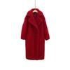 Искусственный мех 2 детали imitation wool coat длинное пальто imitation teddy bear fur long coat