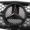CRI1Glossy Black AMG Style Bumper Grille Grill With OE Style Emblem Logo For Mercedes Benz C-Class W204 2008-14 C180 C200 C250 C350